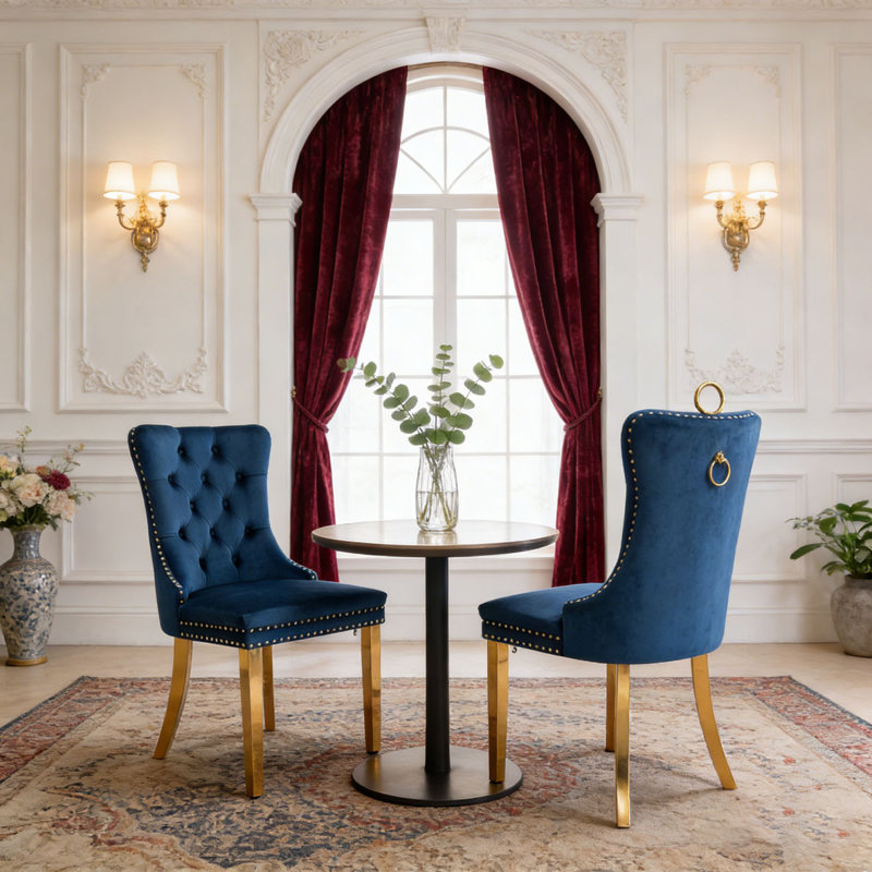 Chaise de salle à manger, Bleu