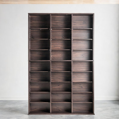 Armoire de rangement multimédia à grande capacité 9 couches, tablette de rangement réglable pour panneaux de CD, DVD, jeux et souvenirs