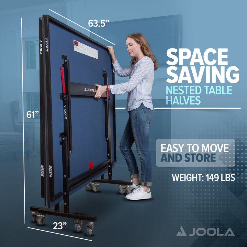 Joola Inside, Indoor Table Tennis Table with Net and Post Set - 10 Minute Easy Assembly, 15mm