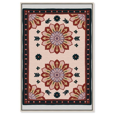 Midnight Damask Graphic Art Canvas