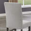 Ensemble de 2 chaises d'appoint Parsons en tissu gris clair avec pieds en bois gris