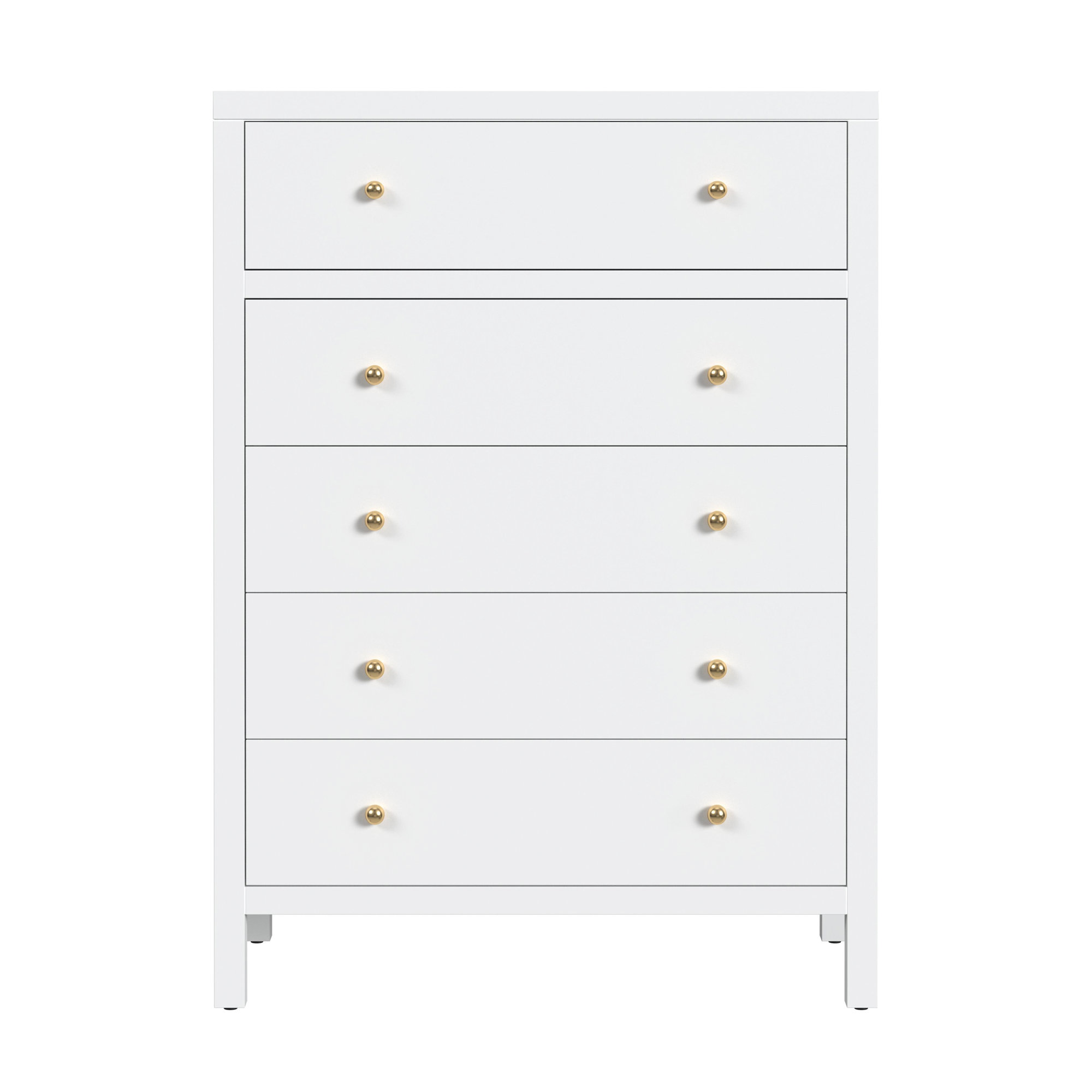 Celine 5-Drawer Dresser, Smooth White