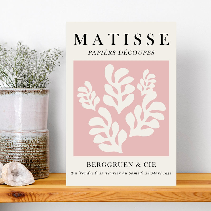 Pink Botanical Shapes Contemporary Wall Art Print by Vitor Costa - Wrapped Canvas Print, 45.72cm H x 30.48cm W