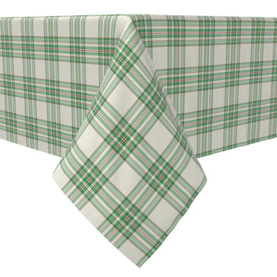 Plaid Cotton Twill Tablecloth