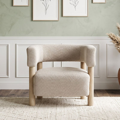 Fauteuil d'appoint rembourré en boucle