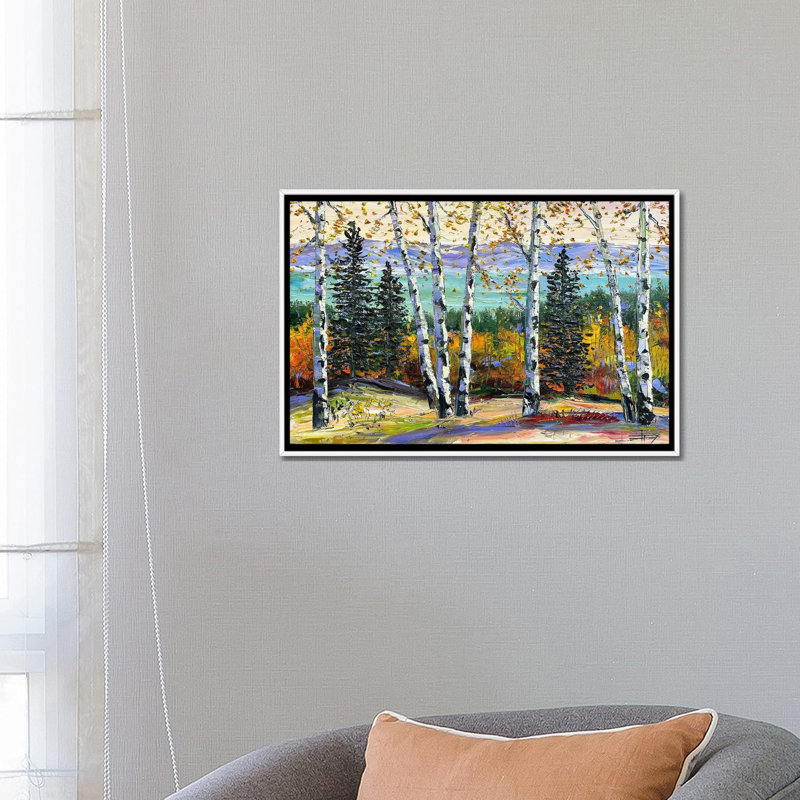 Lumières - reproduction d'art murale - toile encadrée, H 18 po x l 26 po, Reproduction encadrée sans passe-partout, Blanc