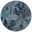 Tapis d'intérieur rond antidérapant rond 8 pi bleu et bleu foncé