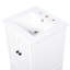 Meuble-lavabo de 20 po au design bien pensé, lavabo à armoire blanche, deux portes et un tiroir