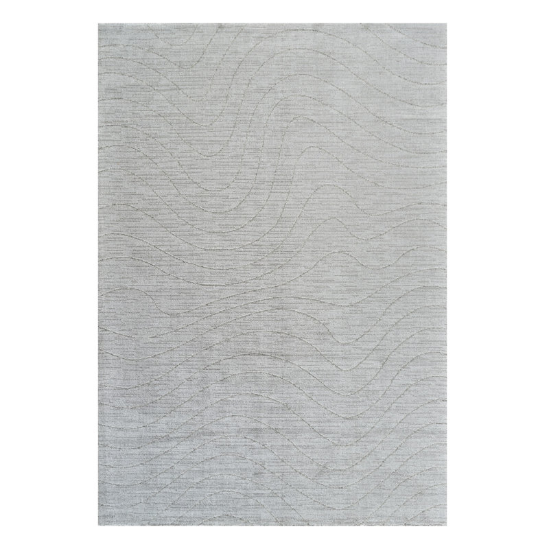 Tapis gris antidérapant abstrait 5 pi x 8 pi