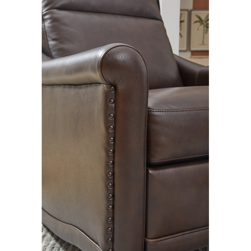 Ensemble de salon inclinable électrique en cuir 3 pièces Elizabeth, Brown