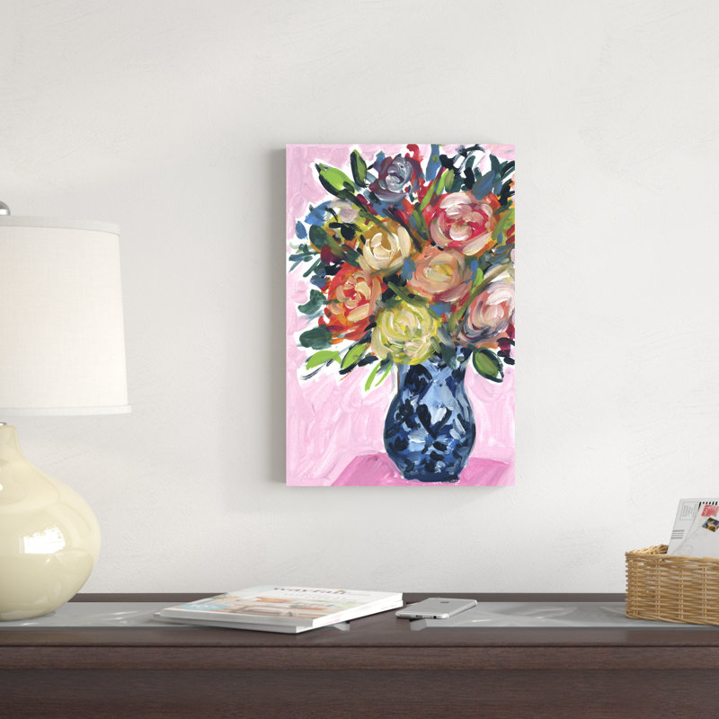 Bouquet dans un vase IV, H 18 po x l 12 po x P 1,25 po