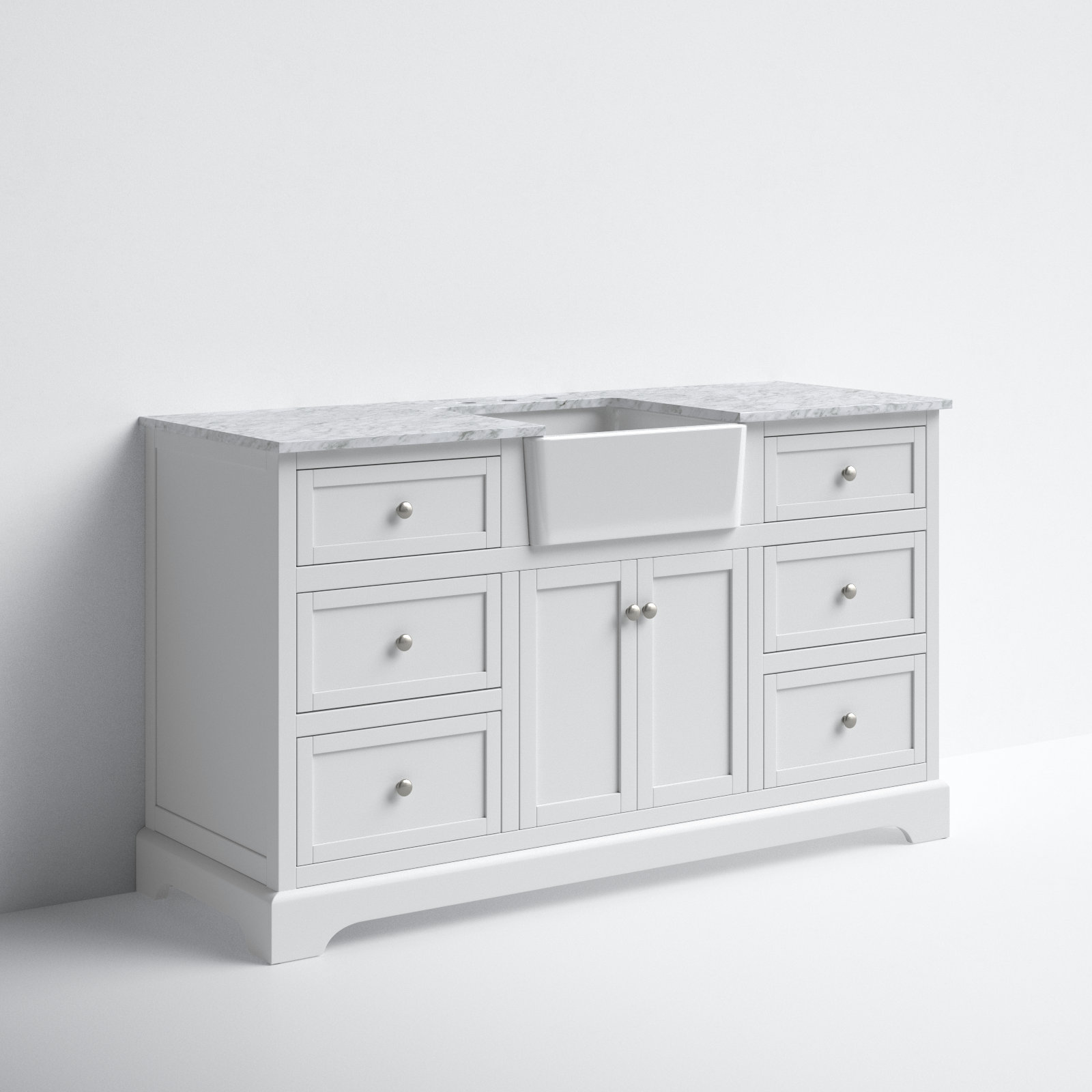Pardue 60'' Single Bathroom Vanity, White