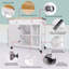 Chariot pour îlot de cuisine 40 po - plateau en bois d'hévéa, roues verrouillables, rangement polyvalent et porte-serviettes-636281860