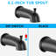 Douche noire mate avec poignée unique. Comprend une pomme de douche à effet pluie, une douchette à main, un bec de baignoire et une vanne. Débit de 1,8 gpm. Résistante à la corrosion et aux rayures. Poignée murale élégante. Inclus : et . 360