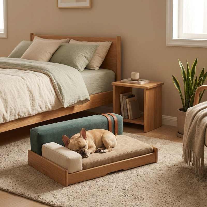 Lit pour animal de compagnie 24,8 po - style moderne - bois