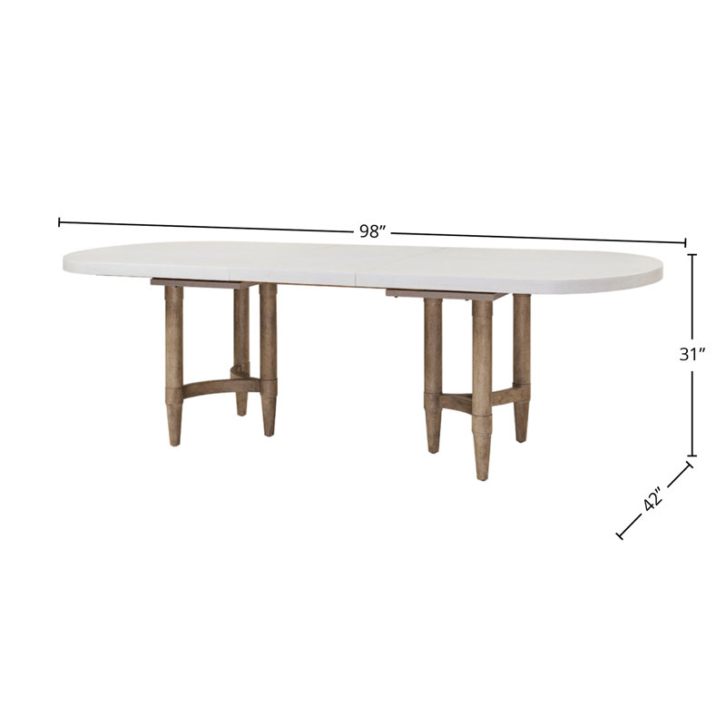 Table extensible à deux piédestaux Triad