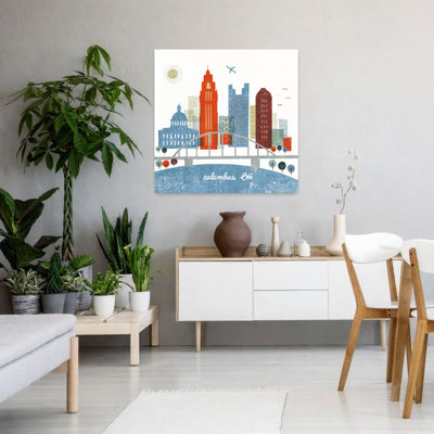 Colorful Columbus by Michael Mullan - Wrapped Canvas Print
