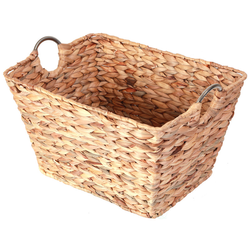 Large Multipurpose Handwoven Water Hyacinth Wicker Basket