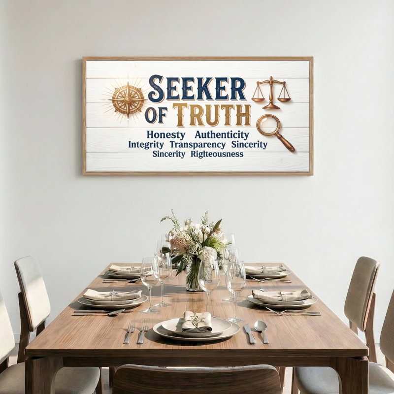 «Seeker Truth», reproduction d'art sur toile encadrée, ensemble de 1 85 x 28 po, 58 po x 28 po