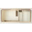 Meuble-lavabo double 47,75581 po avec comptoir en marbre