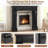Modern Fireplace Mantel Surround, Decorative Wooden Freestanding Mantel For Electric Fireplace, Waterproof & Anti-Tipping, Premium Mdf Mantel With Leg For Living Room, Black-670703355