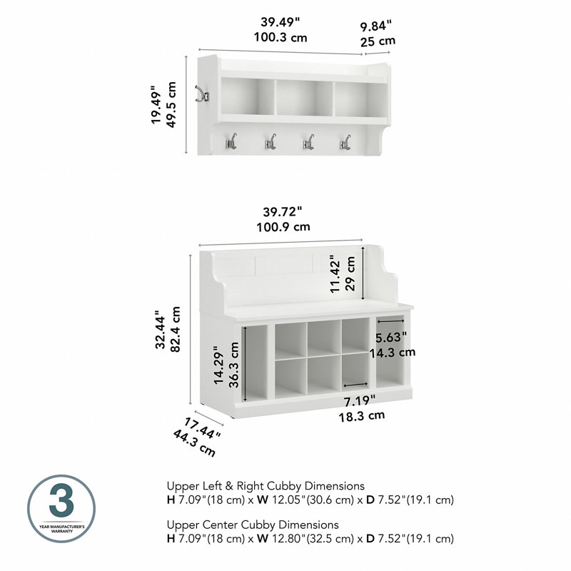 Arulappu Hall Tree Bench and Shoe Storage, White Ash