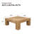 Minimalist Solid Wood Coffee Table with Block Legs, Wabi-Sabi and Nordic Style Design