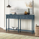 Maria Console/Sofa Table with 2 Drawers + Bottom Shelf | Easy Assembly for Living Room & Entryway