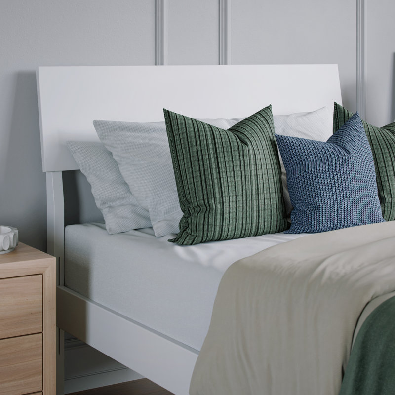 Lit plateforme avec tête de lit ajustable Bradford, Twin XL, White