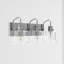 Luminaire de salle de bain 3 lumières à intensité variable classique avec abat-jour en verre transparent Beaupre 23 po-454506085