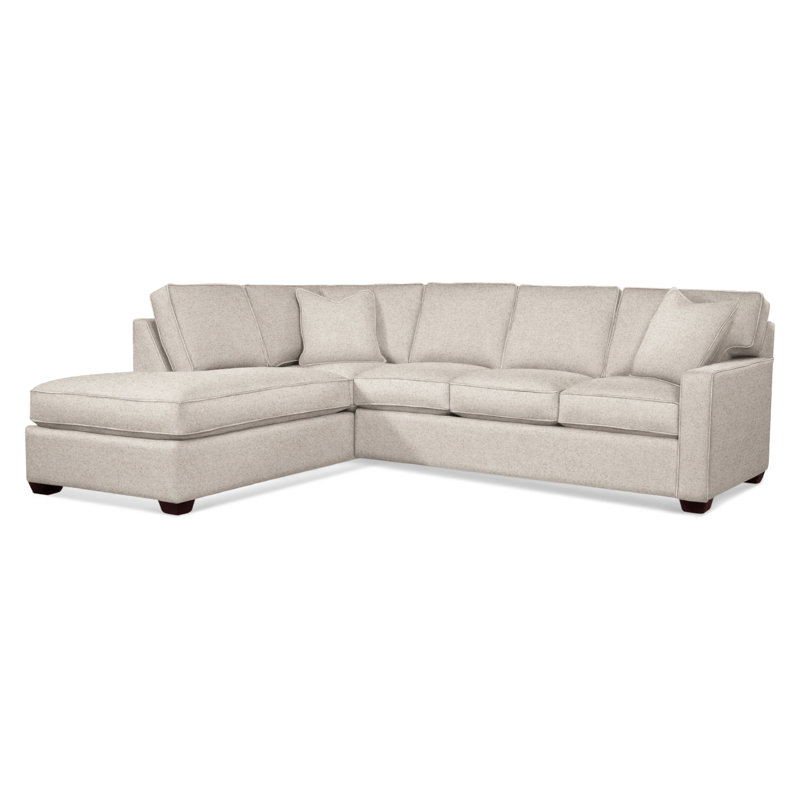 Ellora Upholstered Chaise L-Sectional, Java, Left Hand Facing, Elite Dove Linen