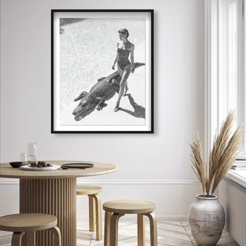 Reptilian Elegance II Print by Oliver Gal, 31.5"H x 25.5"W, Black Shadowbox