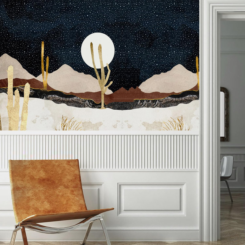 Abstract Mountains Peel & Stick Abstract Border, 48" L x 168" W
