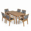 Ensembles de salle à manger de qualité supérieure pour terrasse, salle à manger d'extérieur moderne en bois d'acacia de 69 pouces