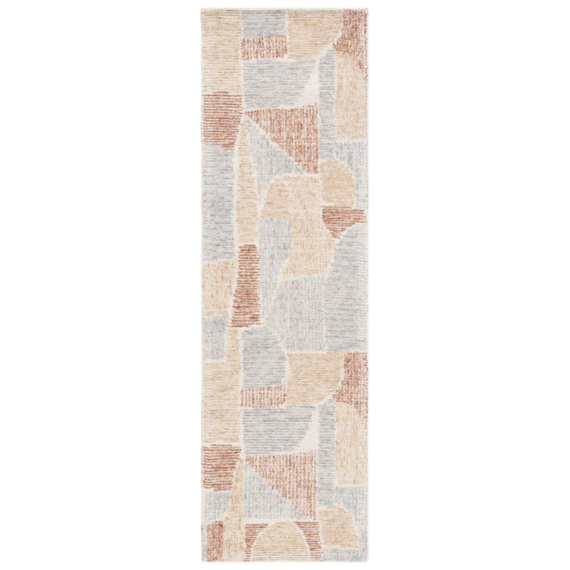 Itzel Hand Tufted Geometric Area Rug , Runner 2'3" x 8'