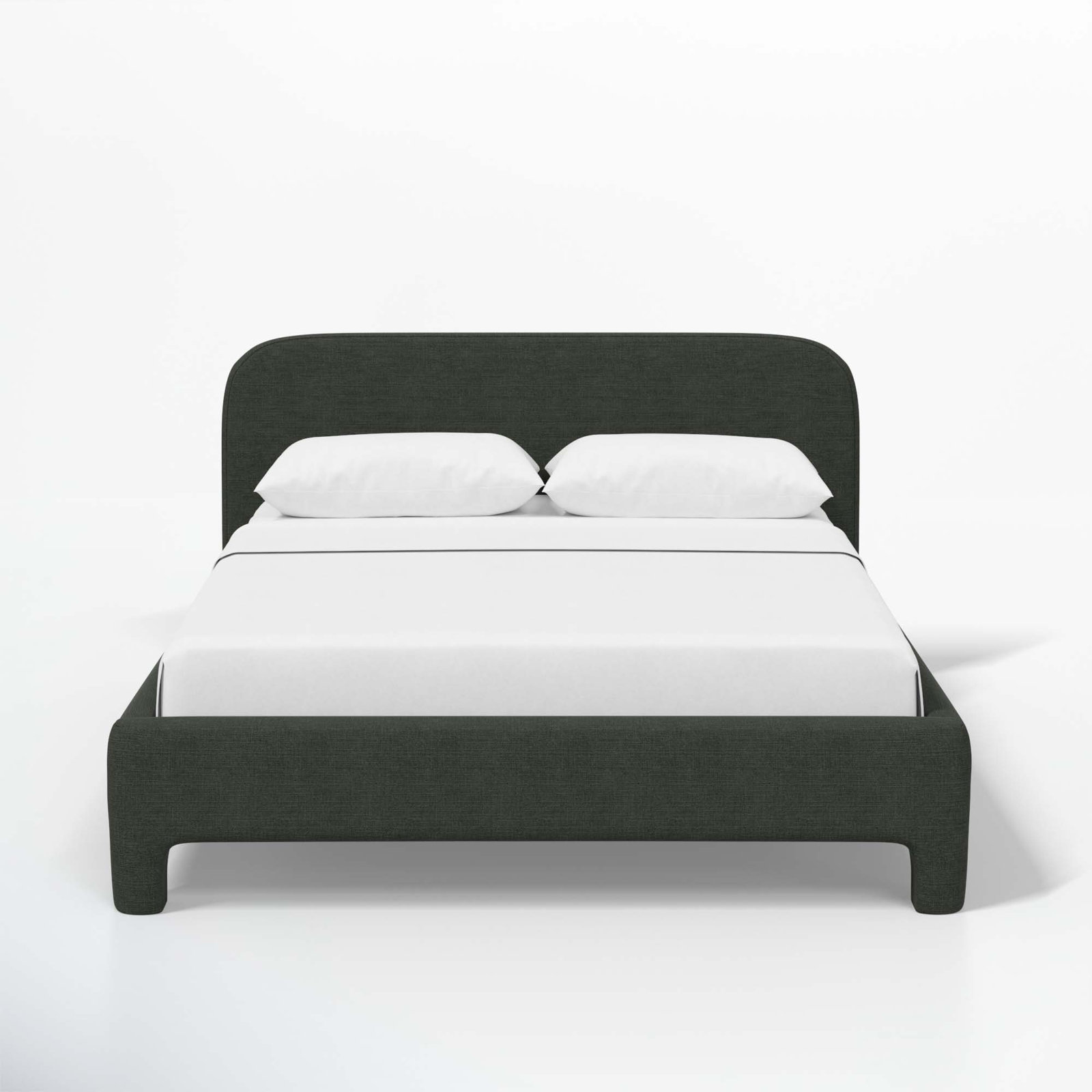 Illy Upholstered Bed, King, Classic Black Linen