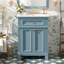 Armoire de salle de bain 24 po avec lavabo en céramique et tablette ajustable Vintage Elegance-129021230