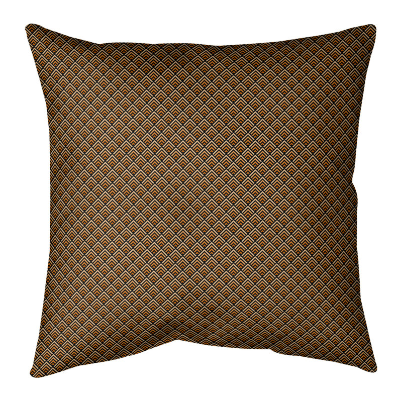 Coussin décoratif intérieur / extérieur Katelyn Elizabeth, 20 po x 20 po, Marron foncé