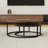 Carbon Steel Nesting Coffee Tables Set - Round Extendable Design with Durable Panel for Living Rooms-852533186