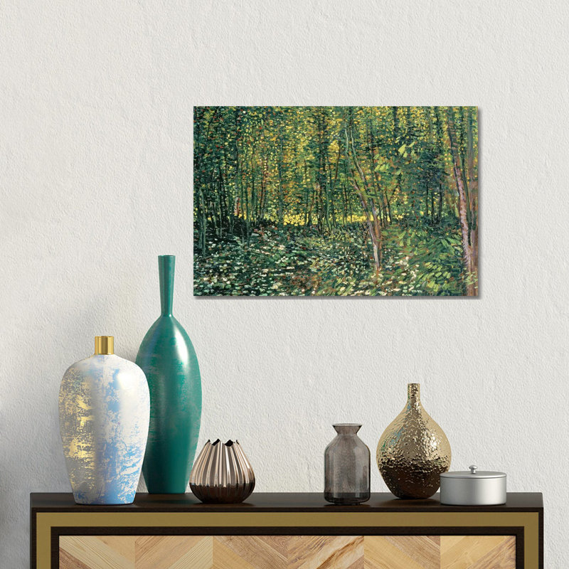 Trees and Undergrowth, 1887 - Giclée sur toile tendue avec châssis, H 12 po x l 18 po