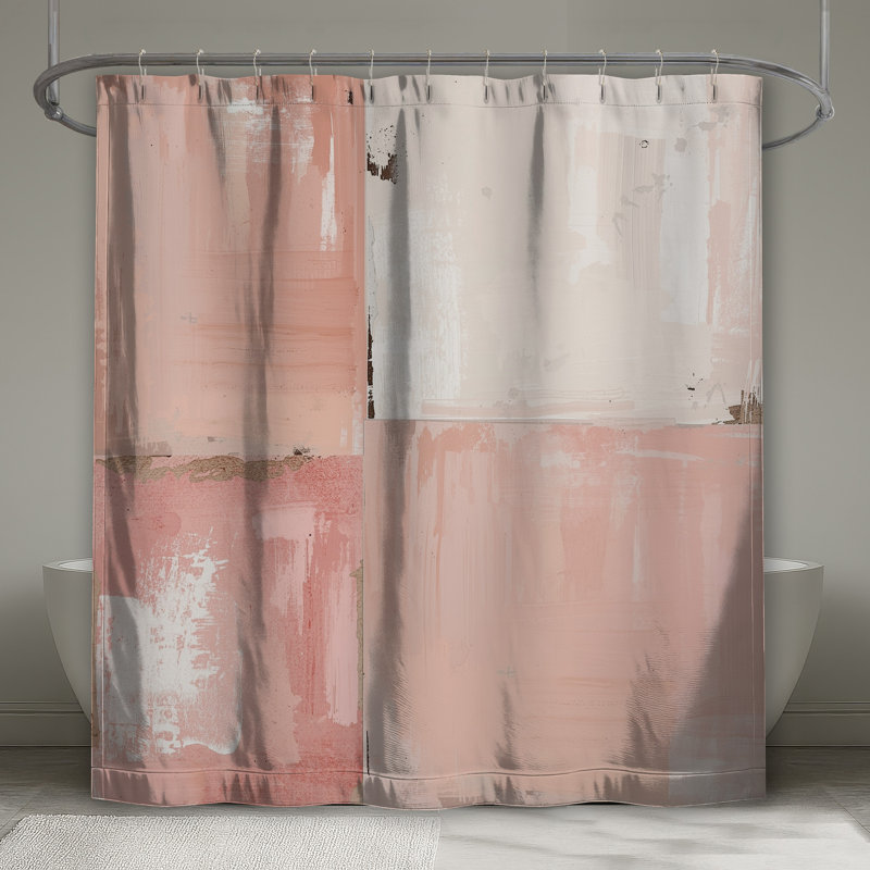 Rideaux de douche à motif abstrait, L 70 po x H 84 po