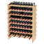 72 Bottle Stackable Modular Wine Rack, 8-Tier Solid Bamboo Wood Storage Racks-2107459415