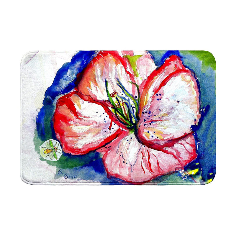 Hibiscus Bath Mat, Single - 24" L x 36" W