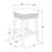 Durham Backless Counterstool With Upholstered White Seat, Natural