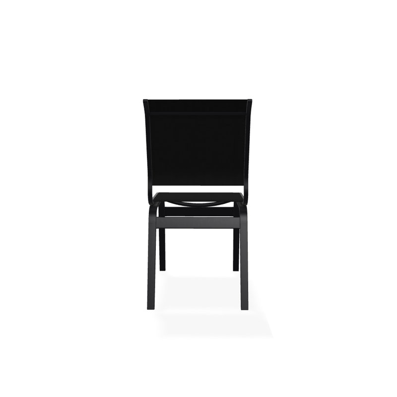 Chaise d'appoint de salle à manger Hiraku, Bois de plage texturé, Noir 5D Sunbrella®