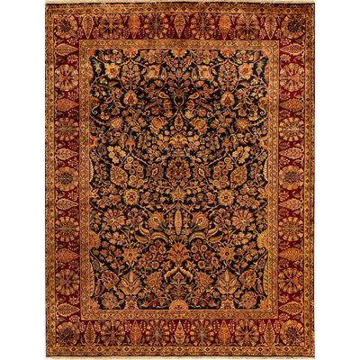 Wool Oriental Area Rug in Brown