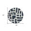 Tapis rond noir et ivoire 8 po