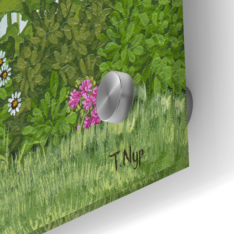 Art mural en verre épique «Garden Gate» par Tanya Nyp, 36 po x 24 po, H 24 po x l 36 po