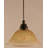 Cord Hung Mini Pendant Shown In Black Copper Finish With 10" Amber Crystal Glass-32464170-32464192-32464175