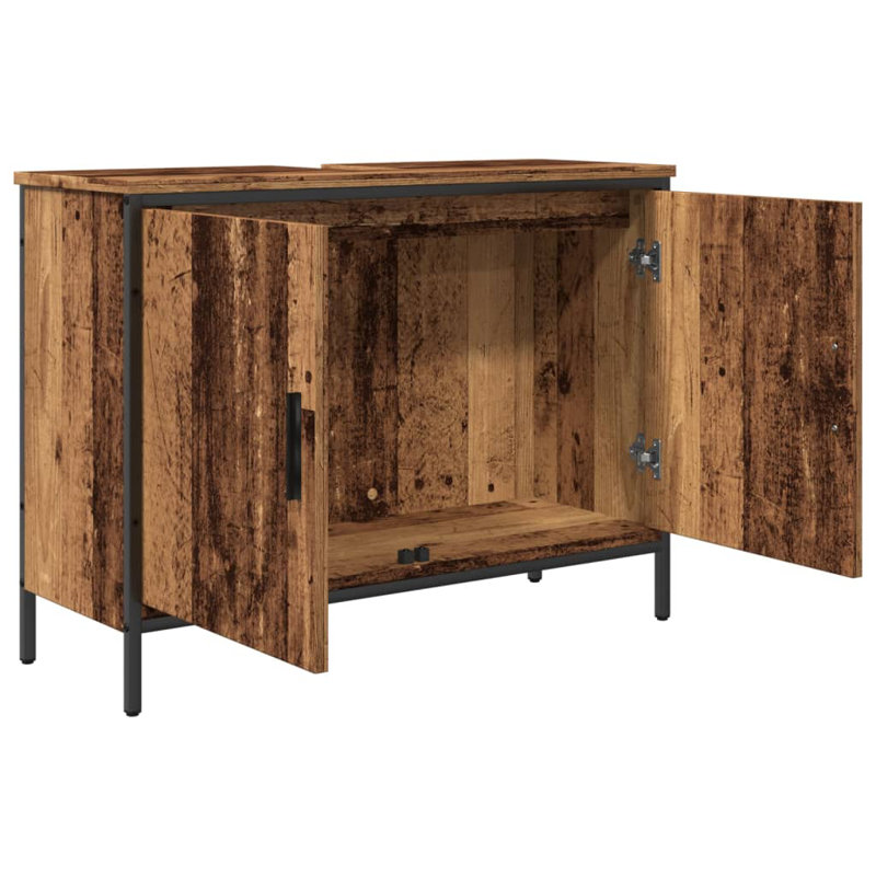 Sabesan 80cm Single Bathroom Vanity Base Only, Old Wood